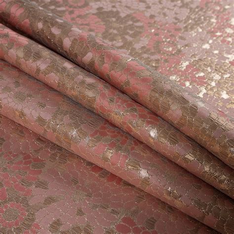 pink gold metallic floral fabric|Metallic Gold and Rosette Pink Floral Brocade .